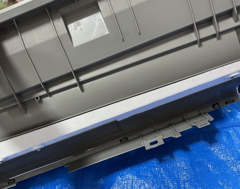 洗浄後のボディ背面の様子